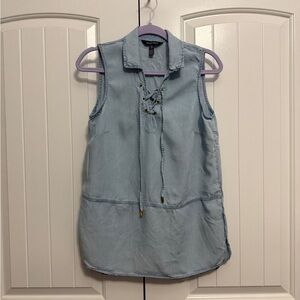 Ellen Tracy Light Blue Sleeveless Blouse